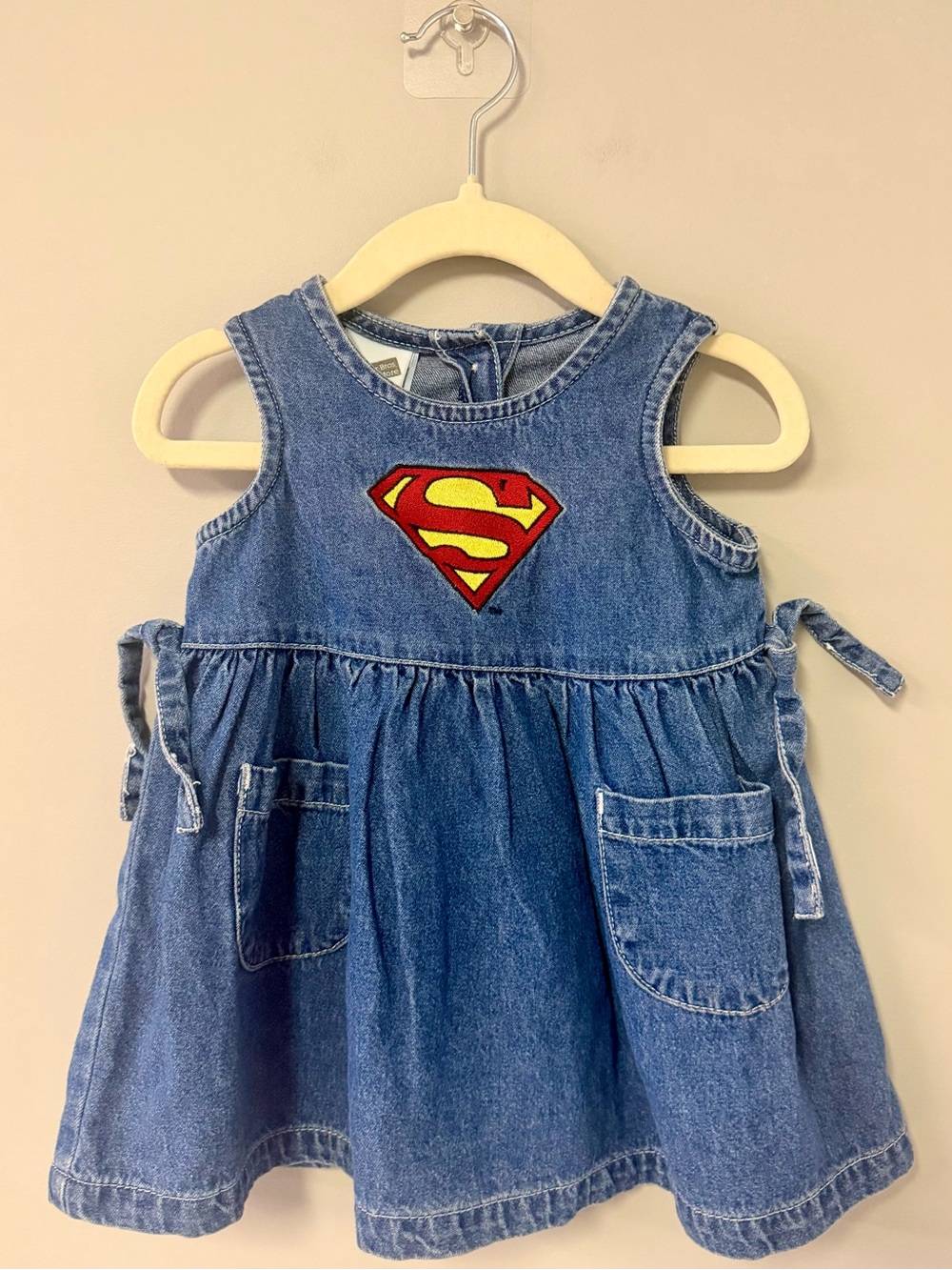 Warner Bros. Denim Dress with Supergirl Patch